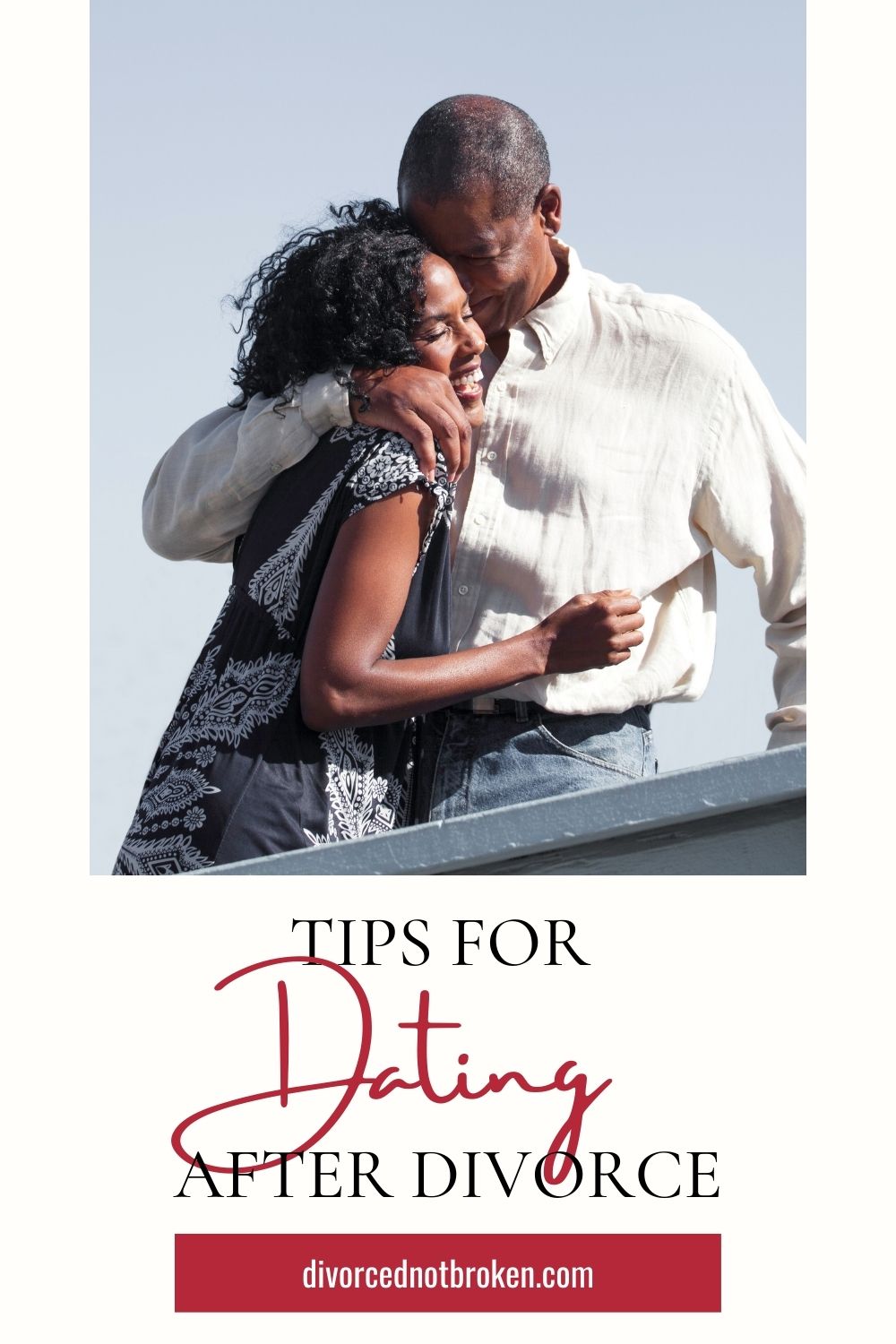 Tips for Dating After Divorce with black couple on a bridge. 